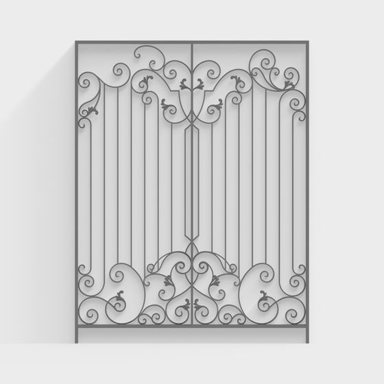 Vintage Iron Gate 3D model