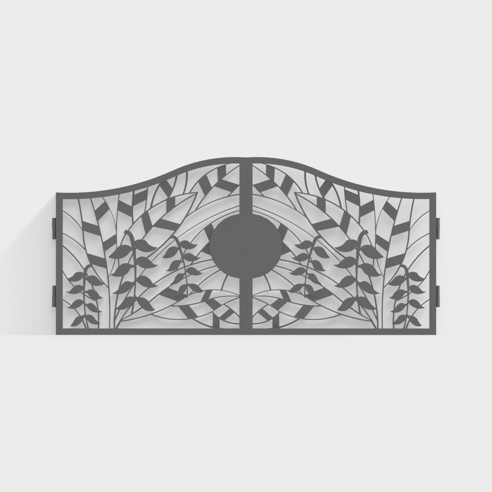 Unique Garden Gate 3D model with Low Polygon Design