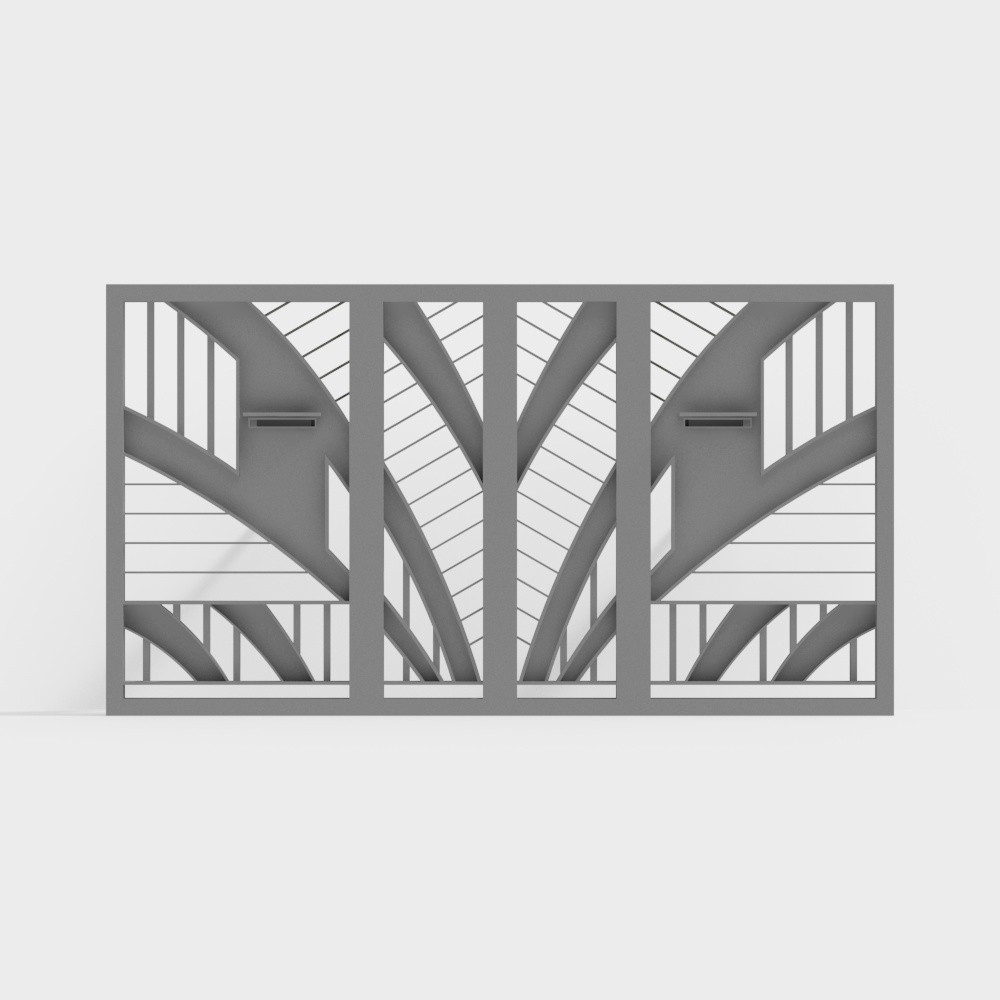 Courtyard wrought iron gate