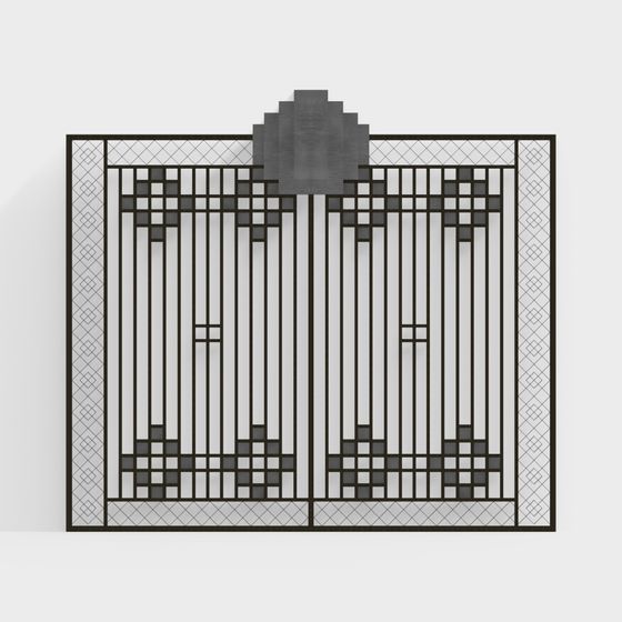 Art Deco Gate 3D Model