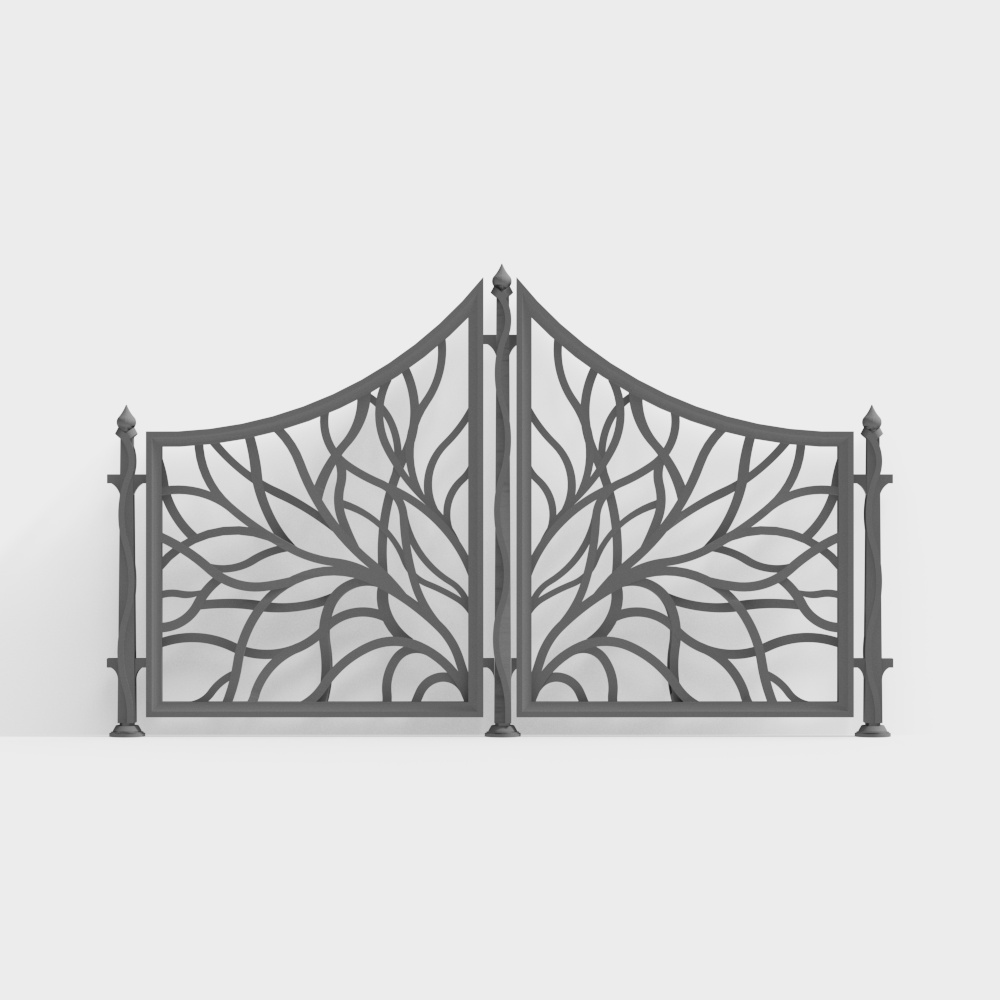 Courtyard wrought iron gate