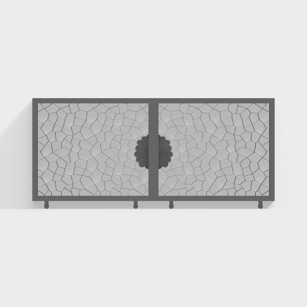 Courtyard wrought iron gate