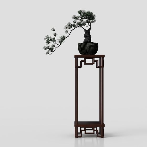 Zen Bonsai Stand 3D model