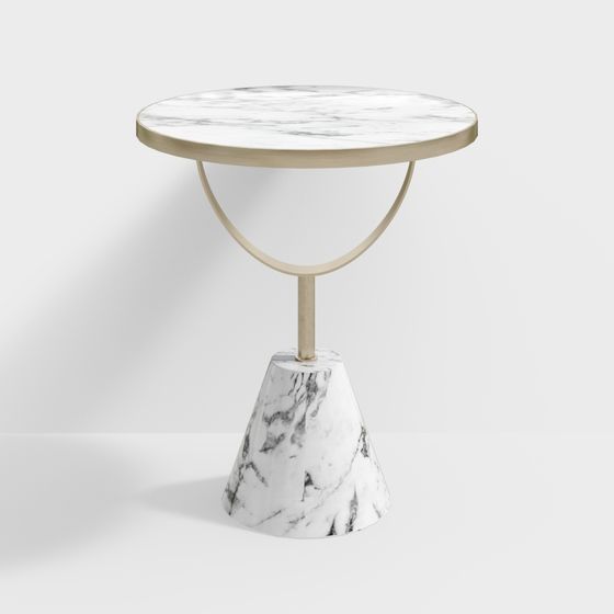 Elegant Marble Round Table 3D model