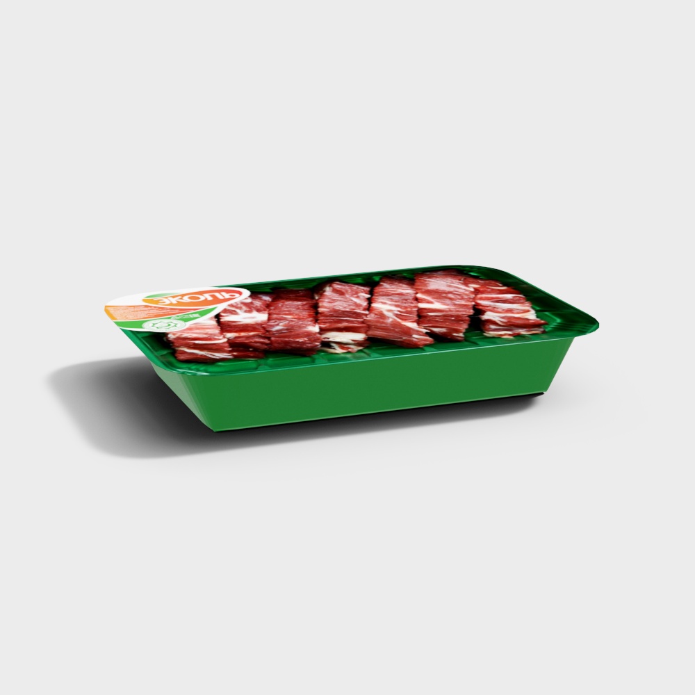 Realistic Meat Block Tray 3D model