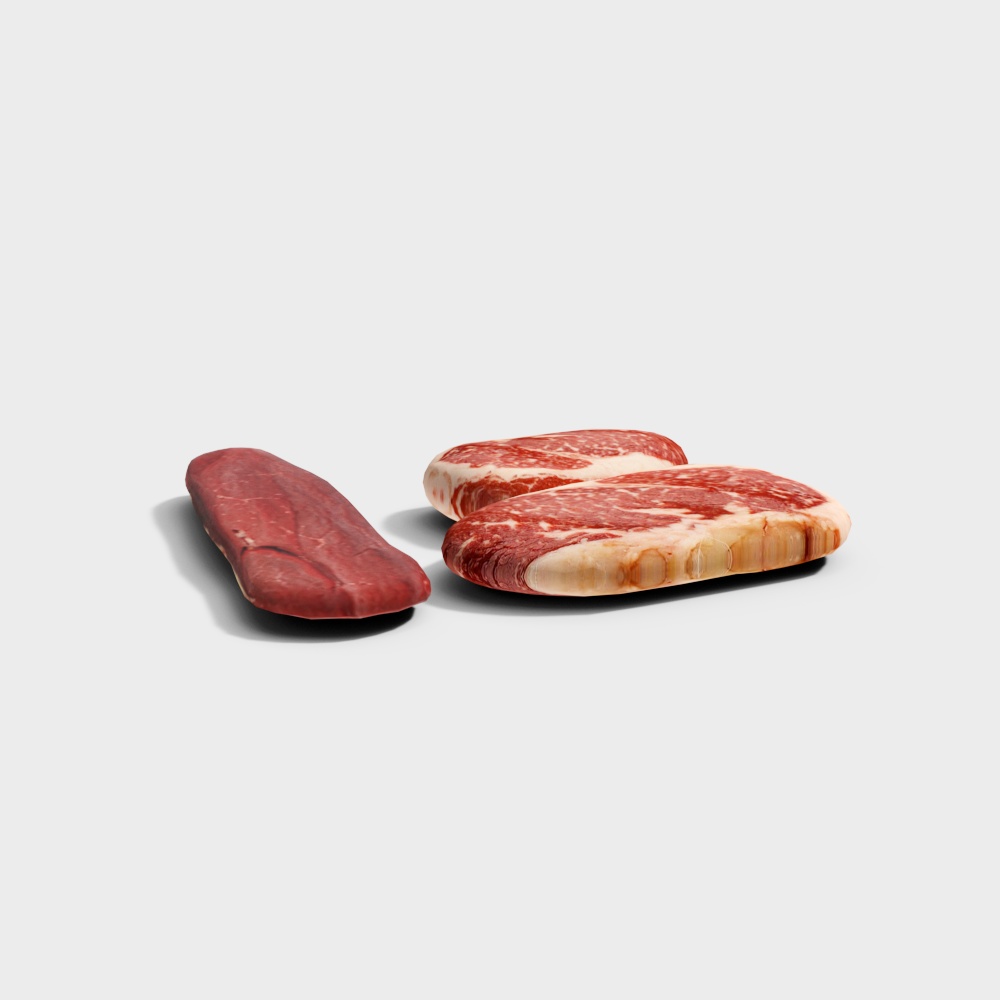 Realistic Beef Slices 3D model