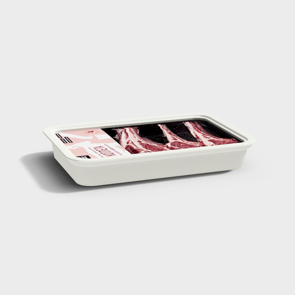 Côtelettes d'agneau réfrigérées de supermarché