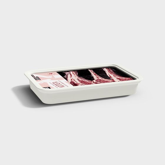 Côtelettes d'agneau réfrigérées de supermarché