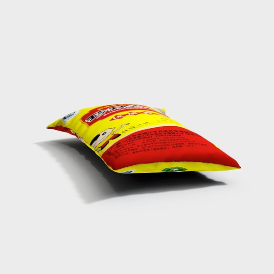 Vibrant Potato Chip Bag 3D model