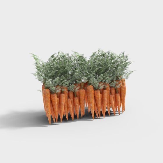 Vibrant Carrot 3D Model for Various Creative Uses