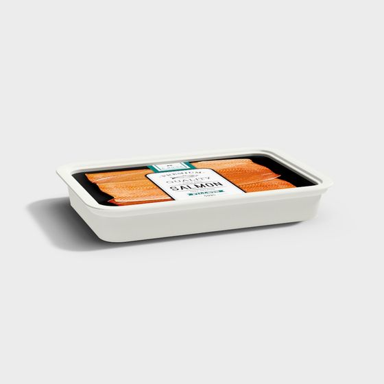 Elegant Salmon Tray 3D model for Design Projects