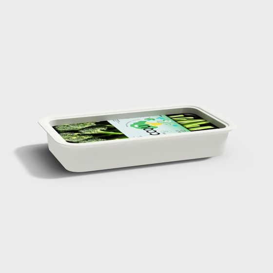 Modern Low-Poly Food Storage Box 3D model