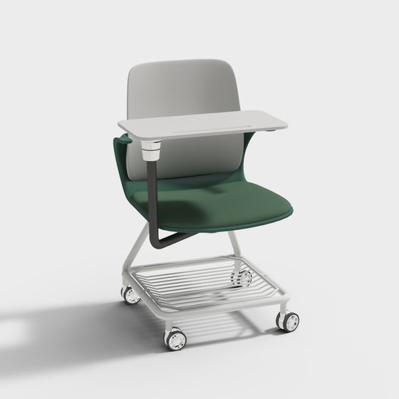 Low-Poly Mobile Learning Desk and Chair 3D model for Modern Education