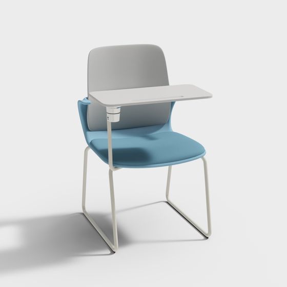 Stylish Student Desk and Chair 3D model