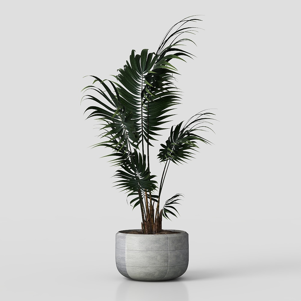 Artículo decorativo de planta verde de estilo industrial