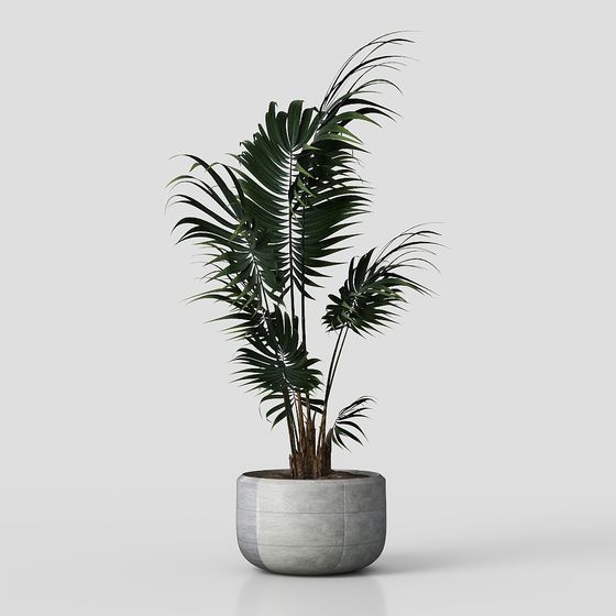 Artículo decorativo de planta verde de estilo industrial