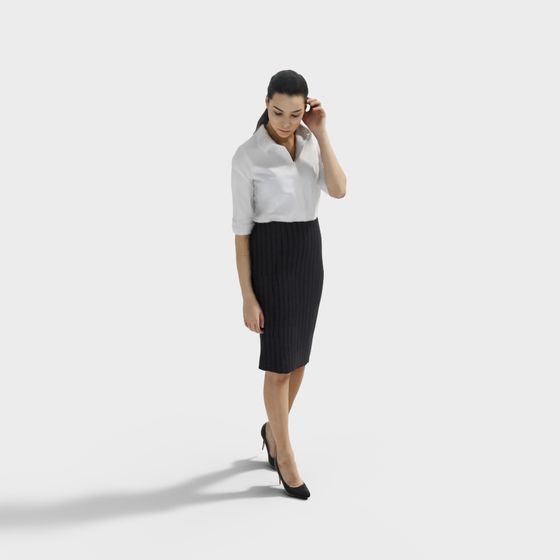 Elegant Urban Female 3D Model for Various Uses