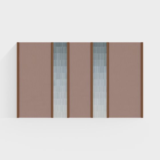 Industrial Style Louvered Window 3D model