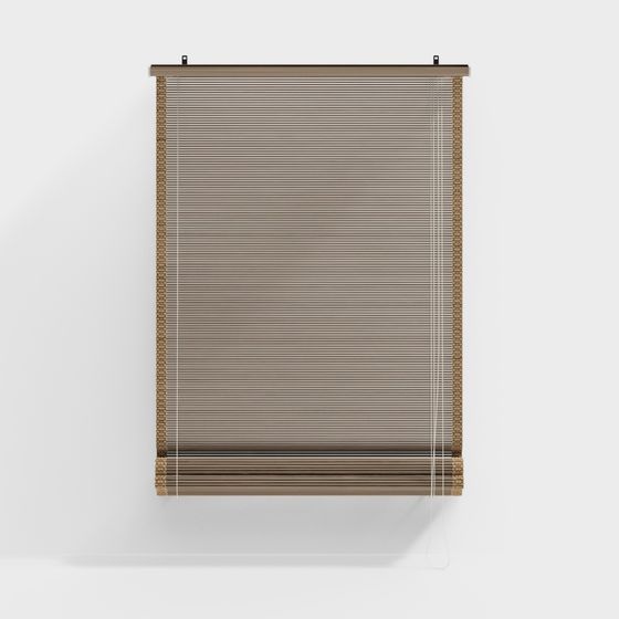 Stylish Bamboo Curtain 3D model for Contemporary Spaces