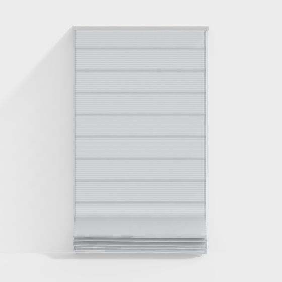 Elegant Minimalist Louvered Window 3D model