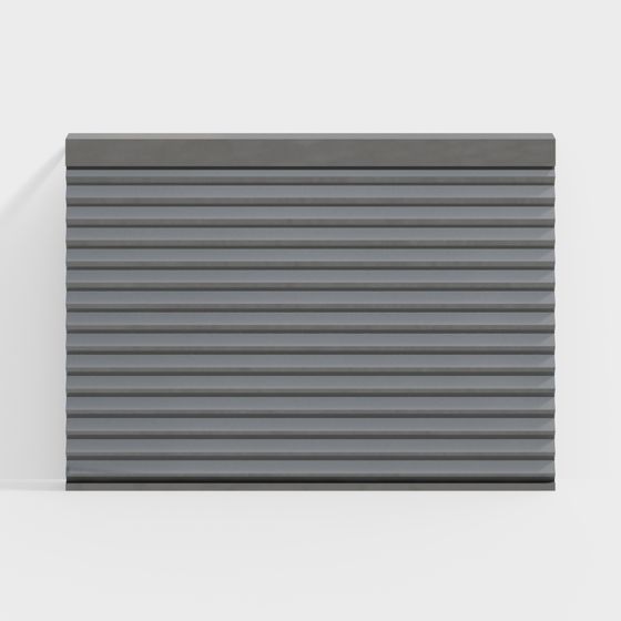 Low-Polygon Metal Shutter 3D Model