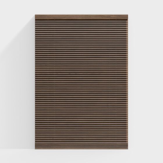 Low-Polygon Wooden Shutter 3D model
