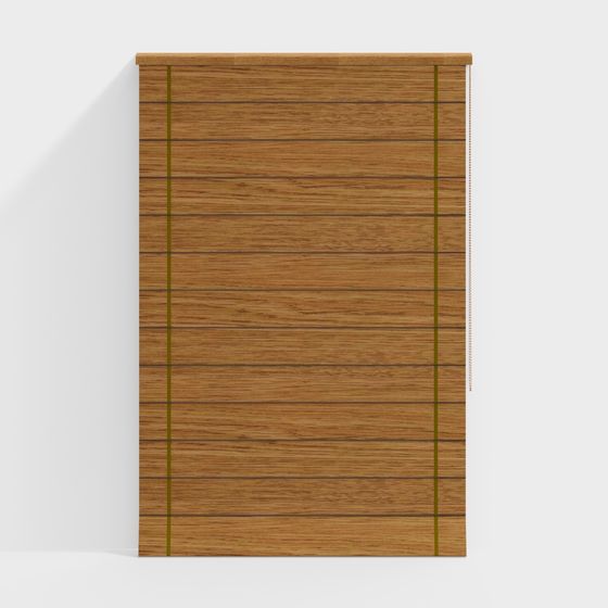 Low-Polygon Stylish Curtain 3D Model