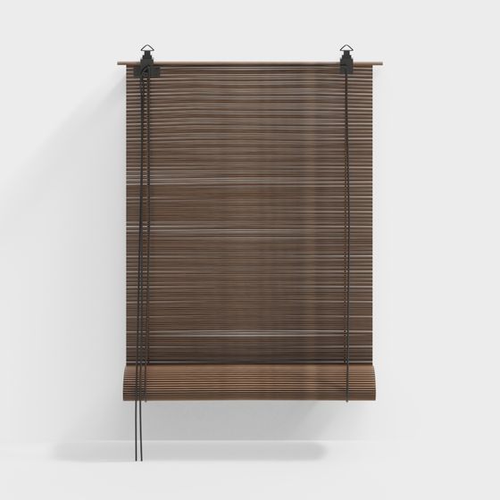 Low Poly Bamboo Curtain 3D model