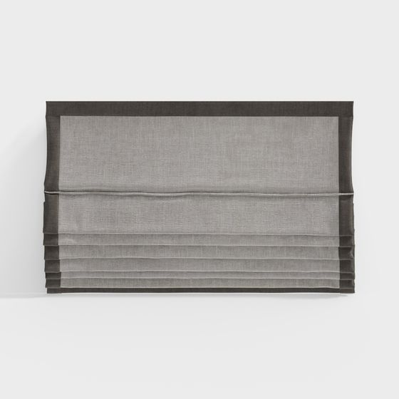 Elegant Pleated Curtain 3D model