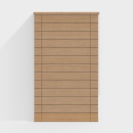 Realistic Wood Louvered Window 3D model