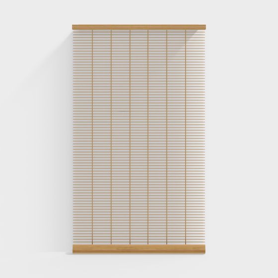 Minimalist Wooden Shutter 3D model