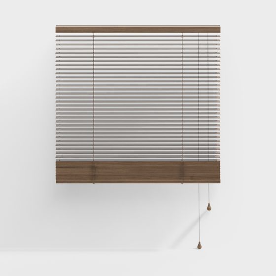 Wooden Blinds 3D model for Modern Home Design