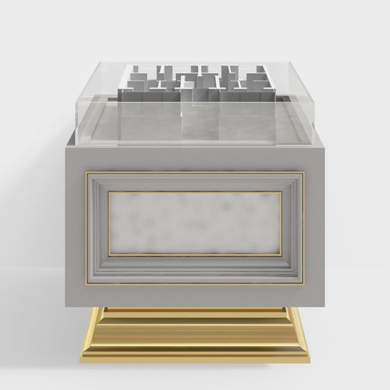 Elegant Low-Poly Urban Sculpture 3D model