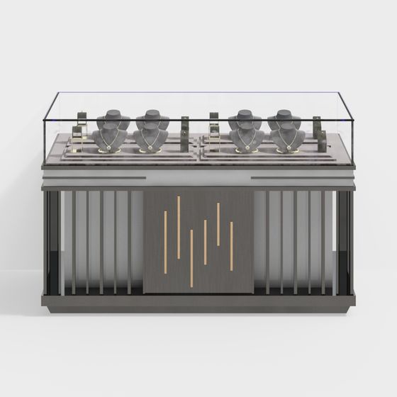 Stylish Jewelry Display Cabinet 3D model