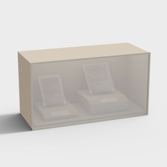 Stylish Display Cabinet 3D model for Contemporary Spaces