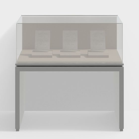 Minimalist Display Cabinet 3D model for Modern Interiors