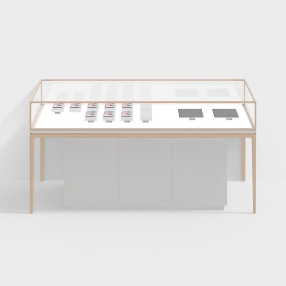 Elegant Showcase Display Cabinet 3D Model