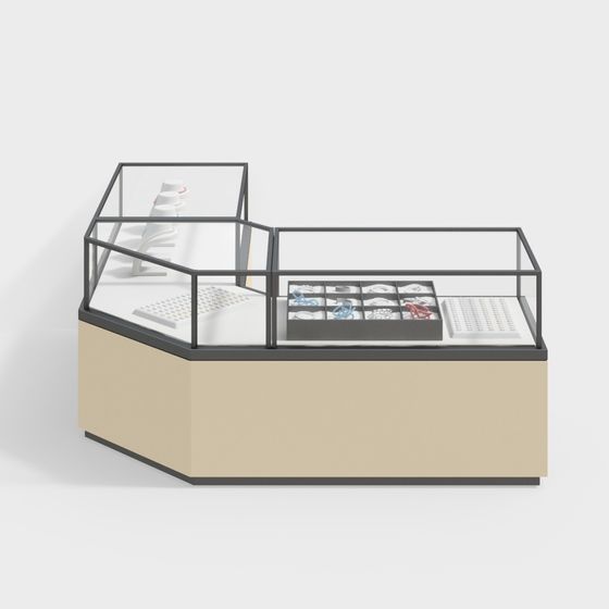 Elegant Jewelry Display Cabinet 3D model