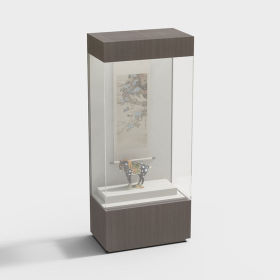 Stunning Display Cabinet 3D model in Low Poly Design