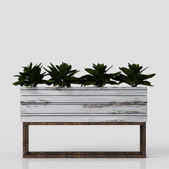 Rustic Planter Box 3D model for Creative Spaces