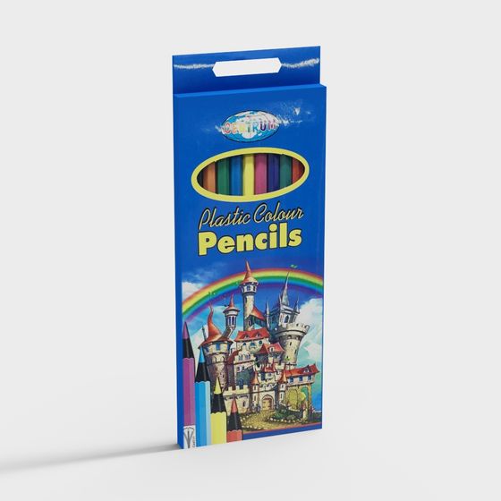 Colorful Castle Pencils Box 3D model
