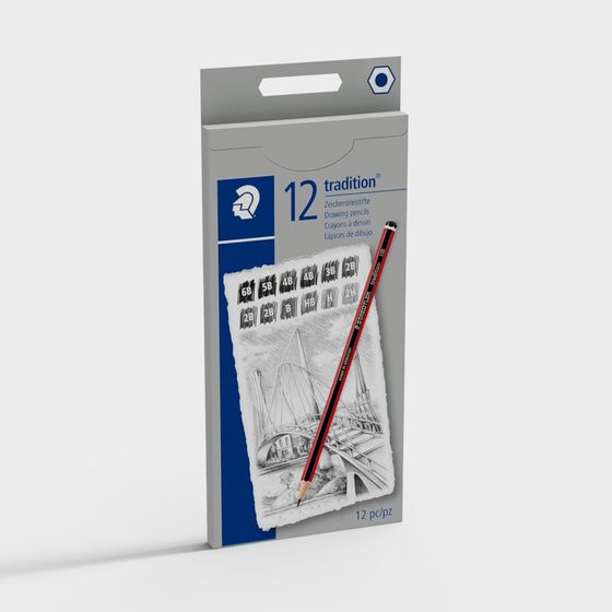 Traditional Sketch Pencil Set 3D model
