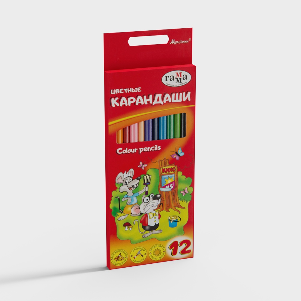 Colorful 3D Packaging Box Model for Creative Projects