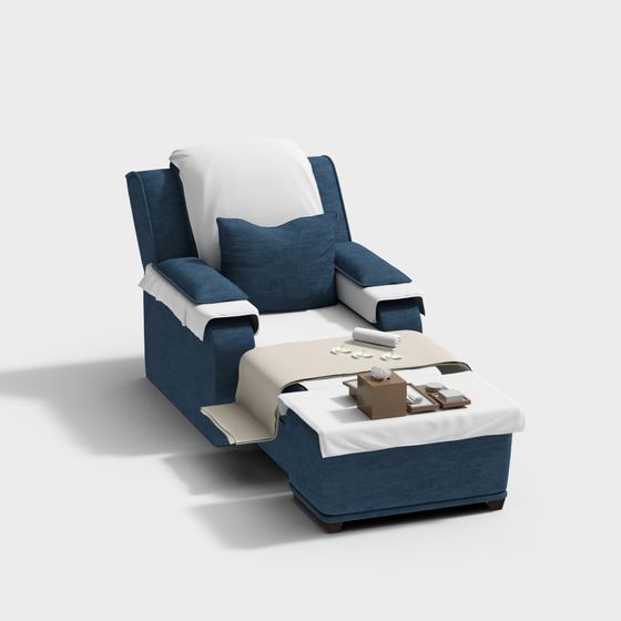 Stylish Gray Pedicure Bed 3D Model for Salons