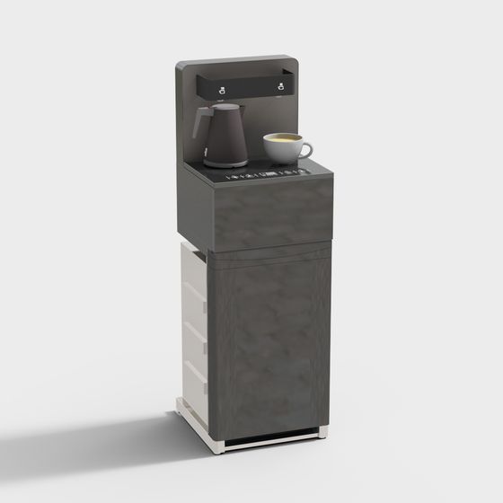 Sleek Low-Poly Coffee Machine 3D model
