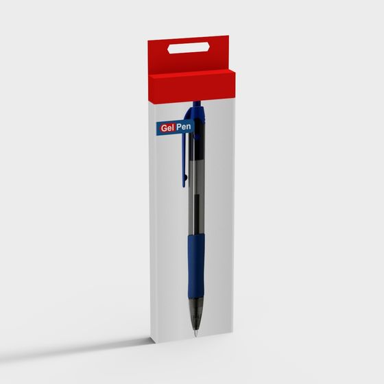 Stylish Gel Pen 3D model for Designers