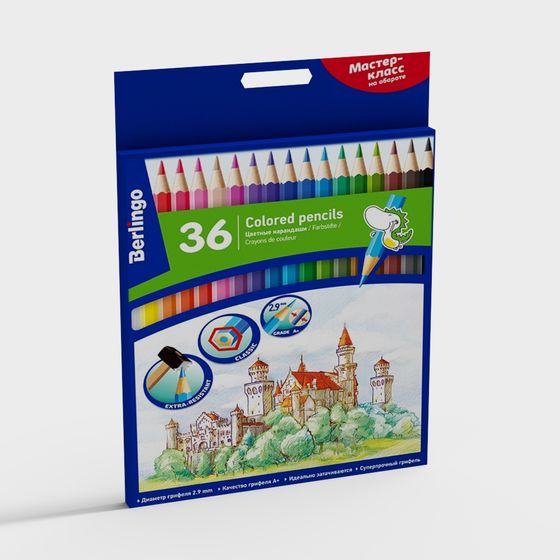 Berlingo 36 Color Pencil 3D Model