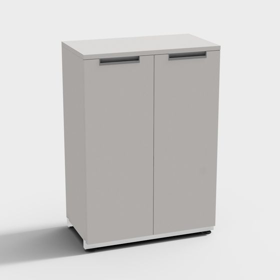 Stylish Low-Poly Storage Cabinet 3D model