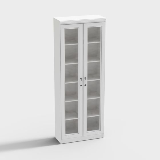 Glass Door Bookcase 3D model
