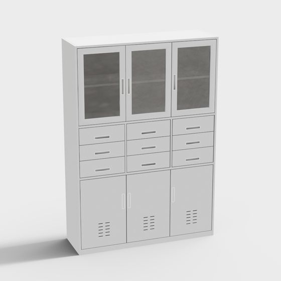 Modern Office Storage Cabinet 3D model